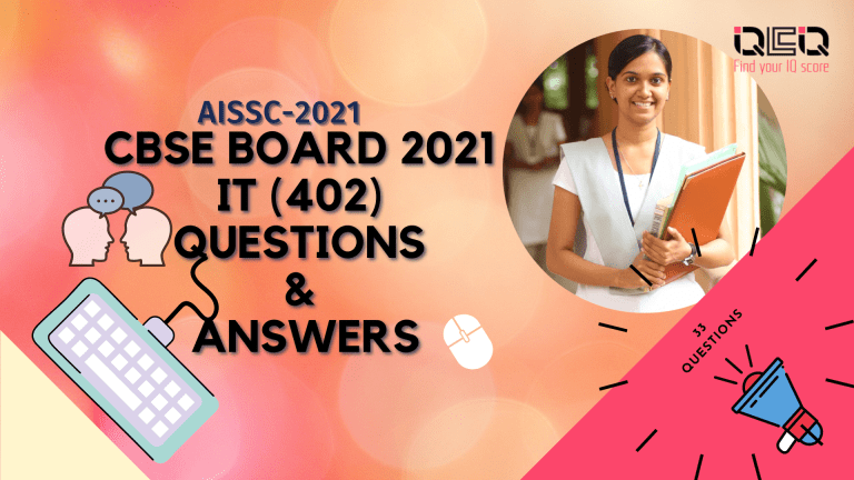 CBSE Class 10 IT Exam 2021-22 (Term 1) Question Paper and Answer keys